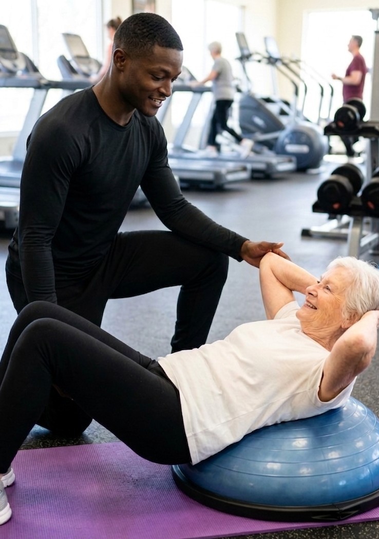 Lee Grayson providing in-home personal training in Ann Arbor Michigan